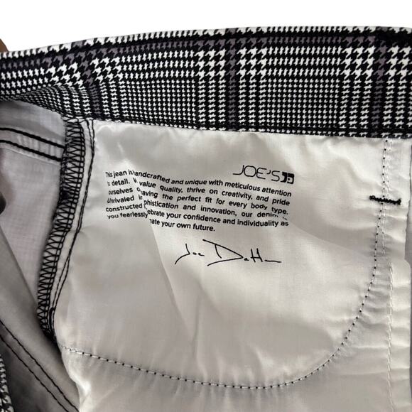 Joe’s Jeans Icon Plaid Skinny Ankle Pants Mid Rise Stretch Gray Sz 32 NWT - Picture 6 of 9